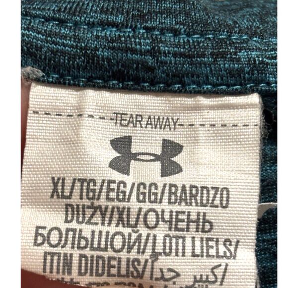 Under Armour V-Neck Performance Tee XL Turquoise Moisture Wicking Active Top - Picture 2 of 7